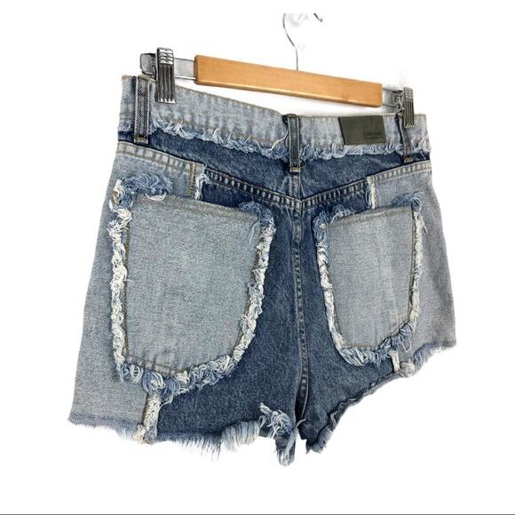 CARMAR Spliced High Rise Fray Cut Off Denim Shorts - Picture 9 of 16